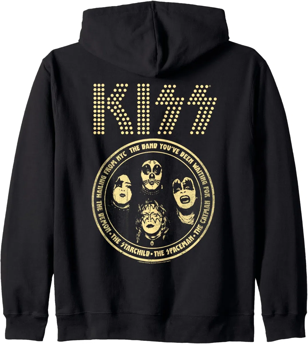 Oficial KISS Logo Banda Retro Heavy Metal Hard Rock Sudadera con Capucha