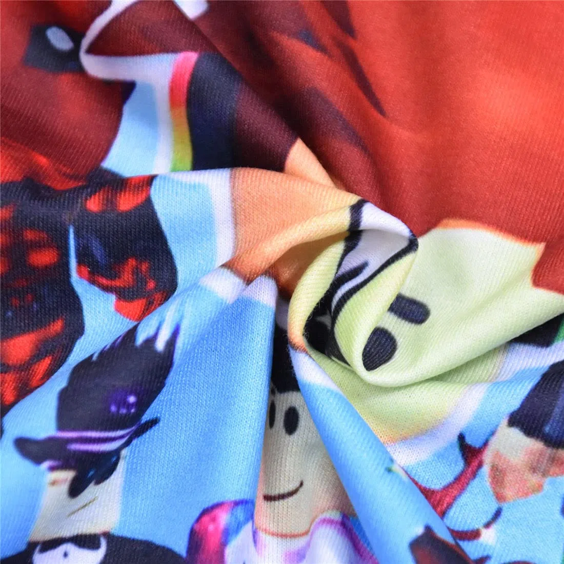 Roblox - Pijama de manga corta para niños, conjunto de ropa de dormir para niñas, juego de ropa de dormir de personajes de juegos en 3D, 2 piezas