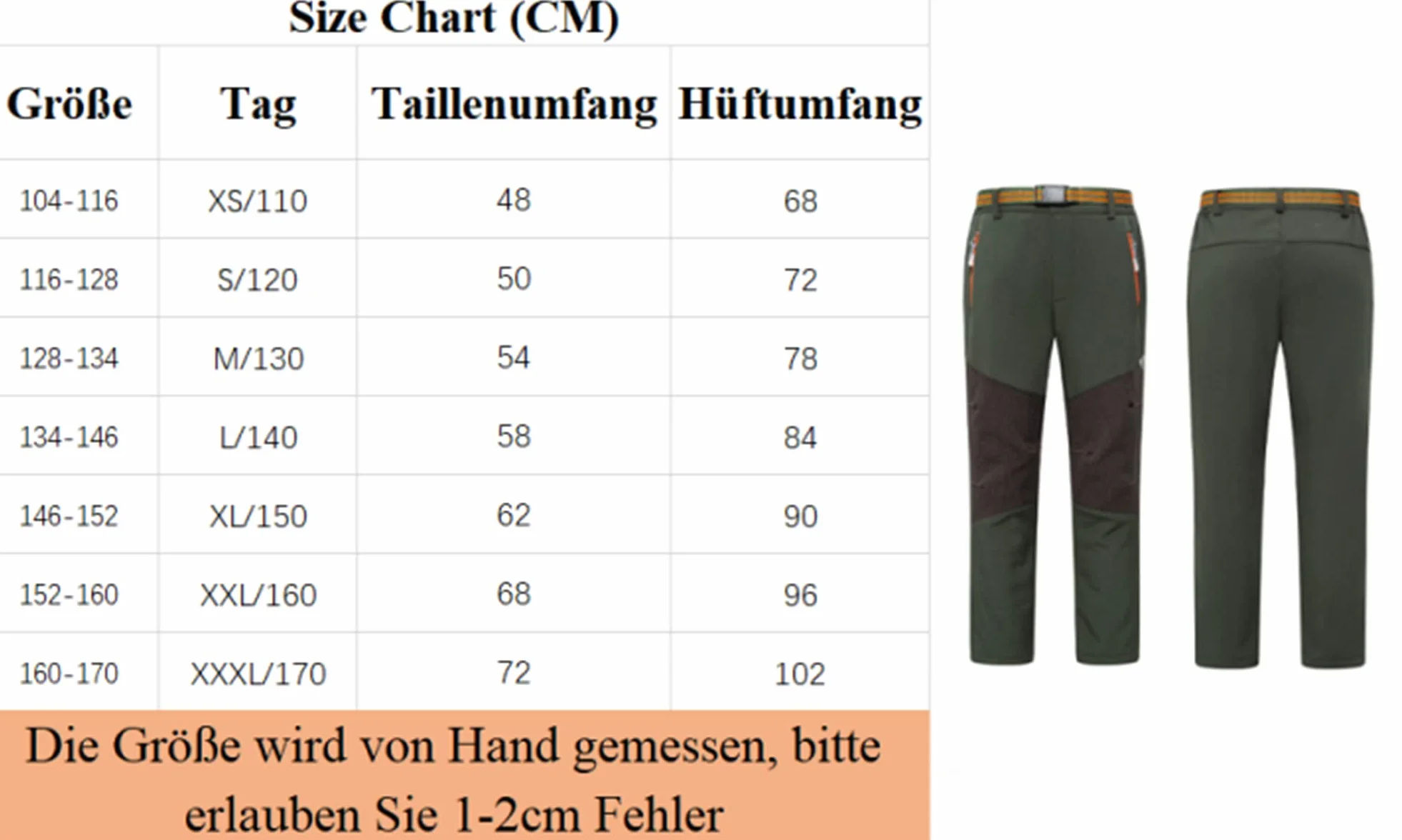 Daysskk Pantalones de softshell para niños, forro polar, para exteriores, cálidos, para invierno, para la nieve, pantalones de senderismo para niños y niñas, resistentes al agua, 100-170