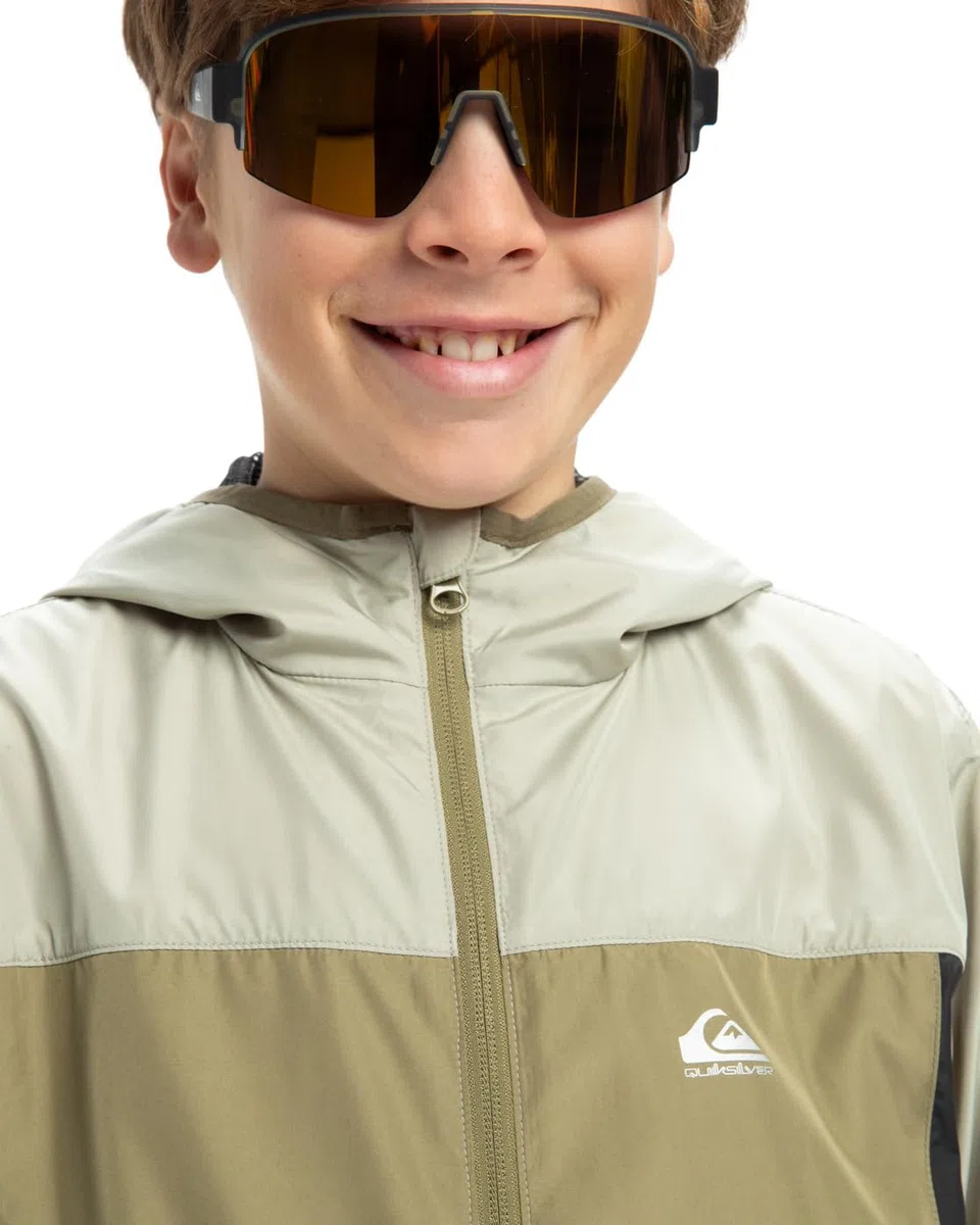 Quiksilver Overcast - Chaqueta Corta-Viento con Capucha para Chicos 8-16