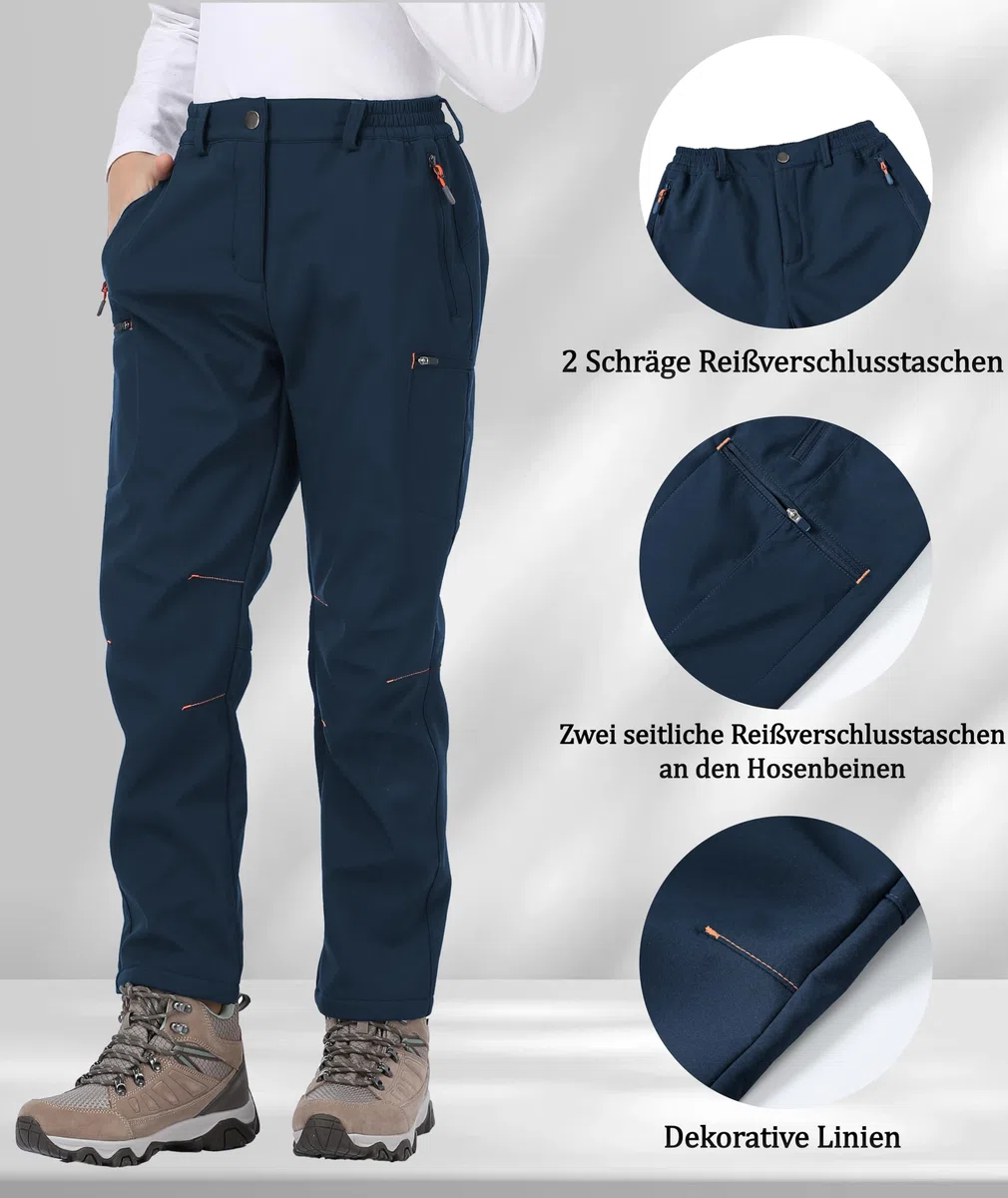 Zoofly Pantalon Esqui Niño Invierno Pantalon Termico Impermeable Niño Pantalones Térmica Niña Pantalón Softshell