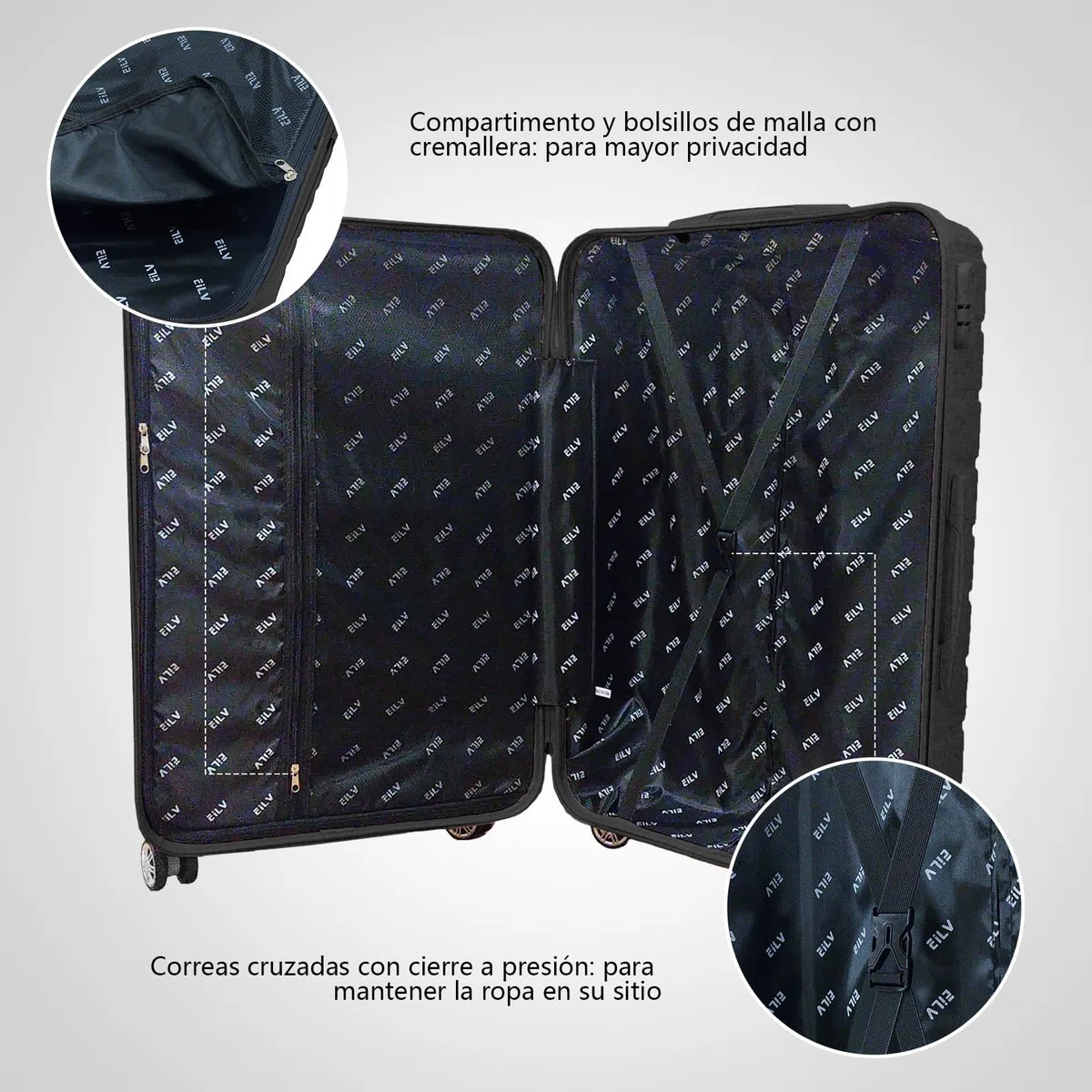 Maleta Cabina 55x40x20 Maleta Cabina NiñO NiñA Para EasyJet Vueling, 10 Kg, Material Abs,Cerradura Con CombinacióN, Ruedas Desmontables EcolóGica Resistente A DeformacióN Ideal Para Viajes Y Escuela