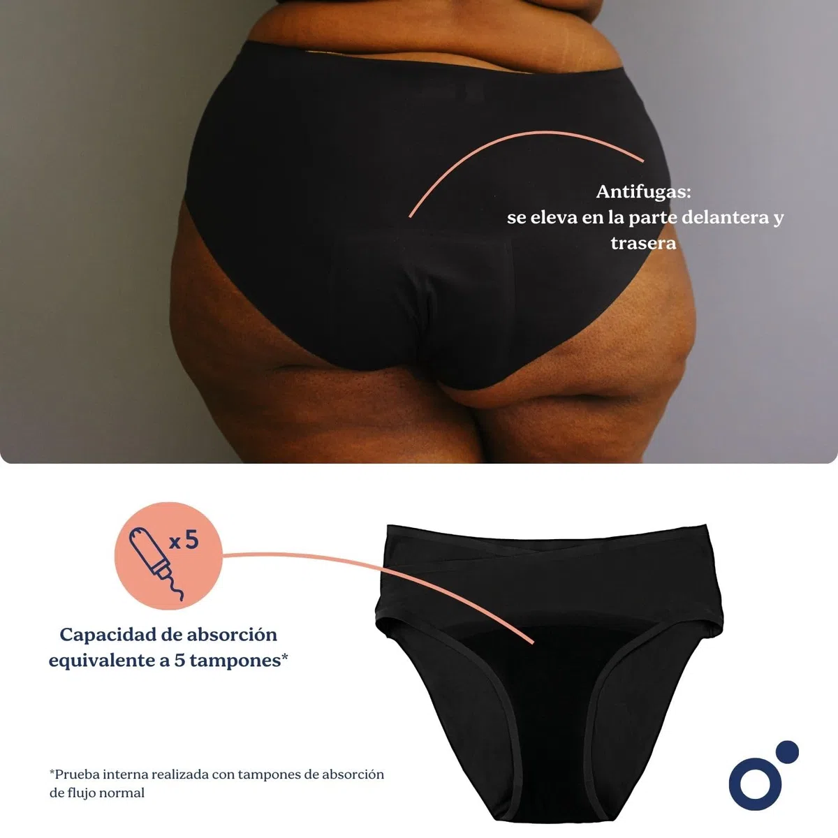 Doomoo Braguitas posparto L/XL/2XL: Ideal para el Postparto y Durante la menstruación, ultraabsorbente, protección Durante 12 h, Suave y elástica, imprescindible para el posparto, Color Negro