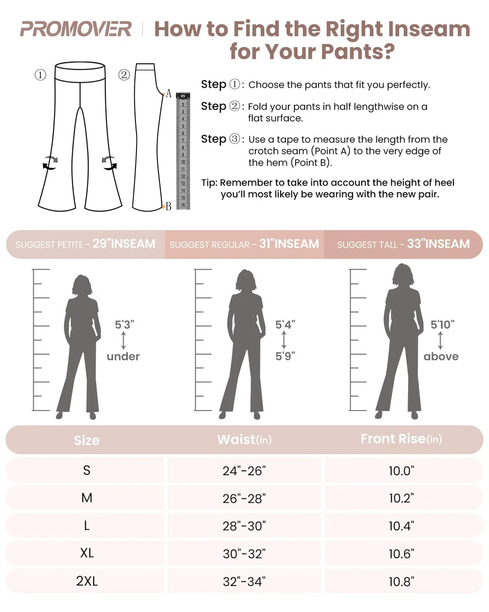 Promover Pantalones de Yoga para Mujer Pantalones Deportivos de Trabajo de Cintura Alta Bootcut con Bolsillos Bootleg Control de Barriga para Entrenamiento y Casual Jazz