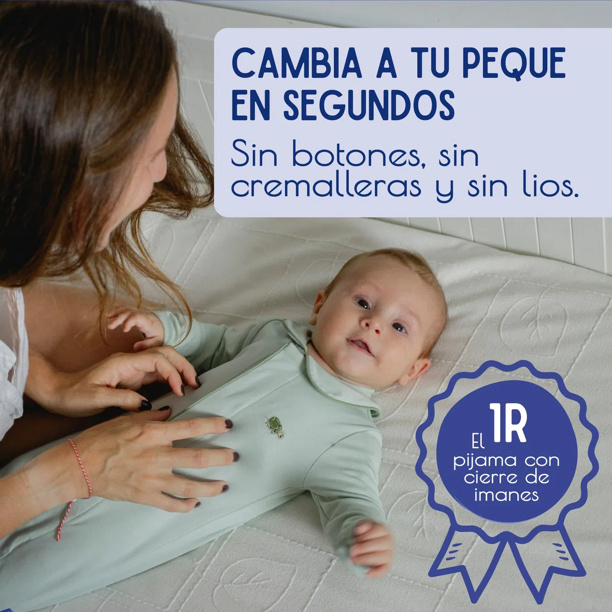 Pijama Bebé Cierre Magnético Integrado para Cambio Fácil y Práctico, Algodón 100% Orgánico, Pies Convertibles, Pelele Entero Suave