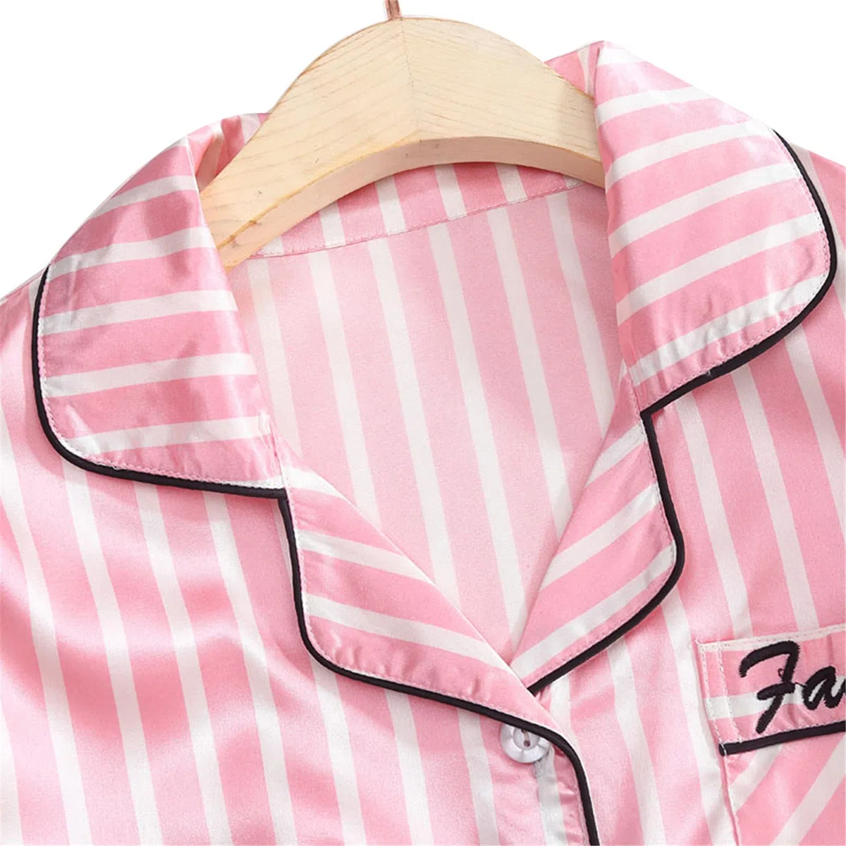 Mujer 7PCS Saten Conjunto de Pijama Tops & Pantalones Cortos Primavera Verano Ropa de Dormir