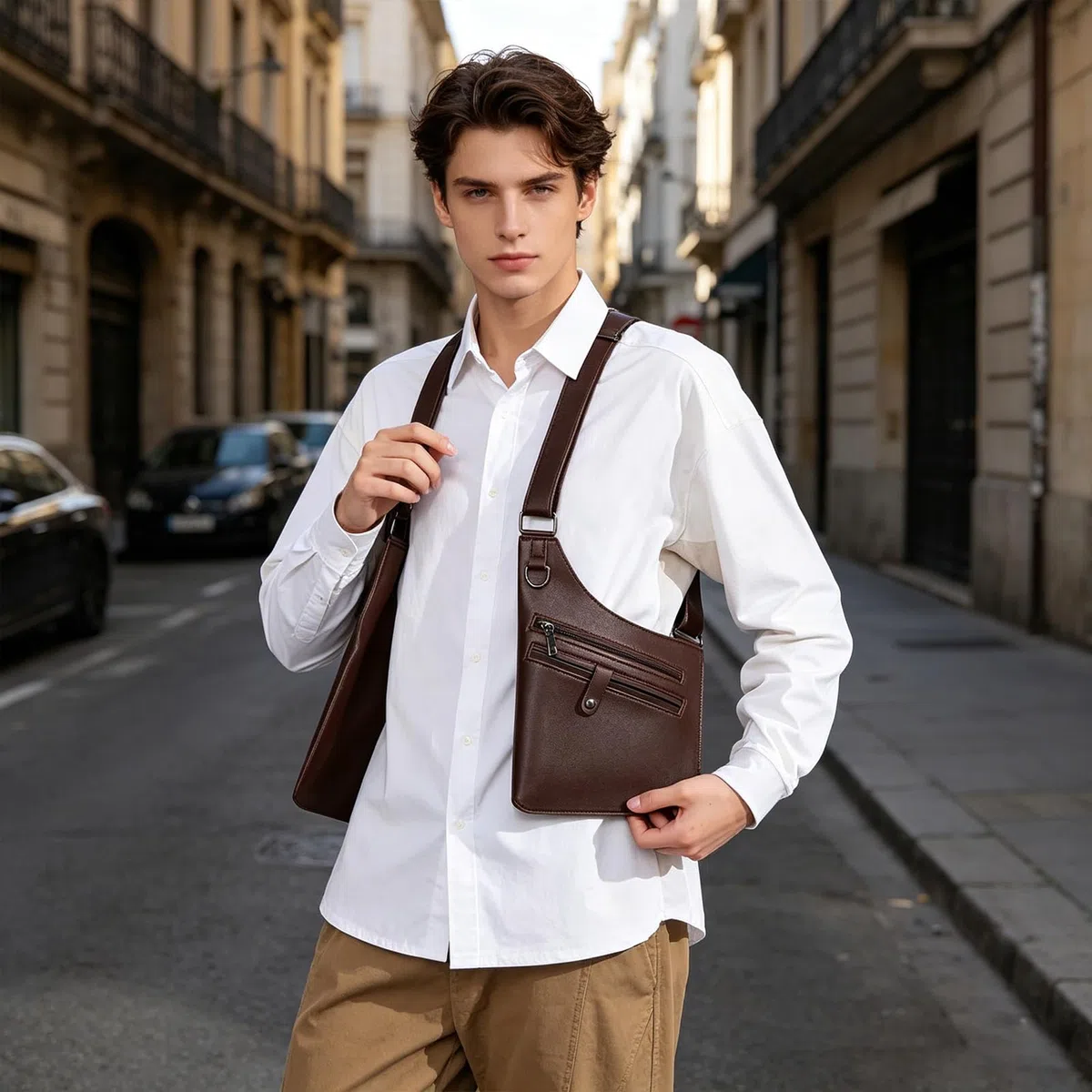 Sling Bag Hombres Mujeres Bolso Funda Hombres Anti Robo Bolso Bicicleta Bolso Bandolera para Viajes Senderismo y Outdoor