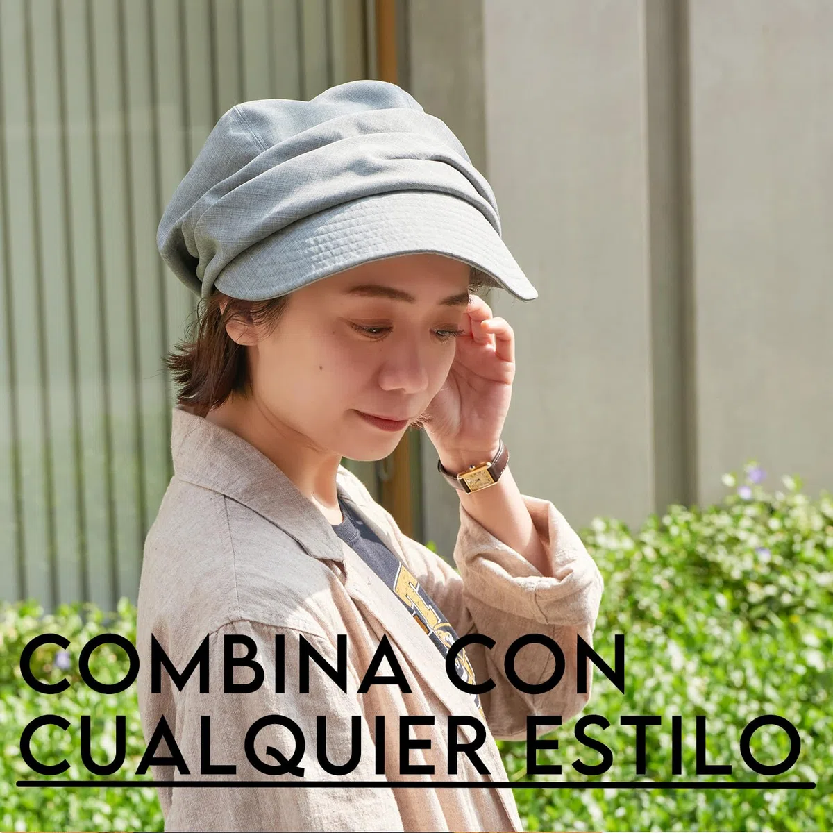 CHARM Sombrero de Sol Verano Algodón Orgánico Mujer - Visera Quimio UV Protégé