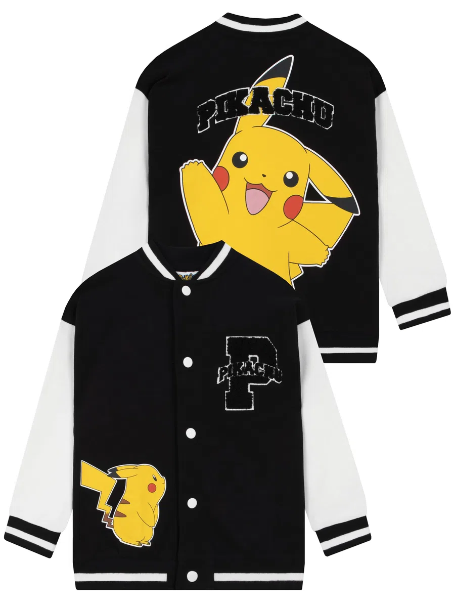 Pokemon Chaqueta Para Niño, Chaqueta Universitaria Pikachu, Chaquetas Bomber Para Niño Pikachu