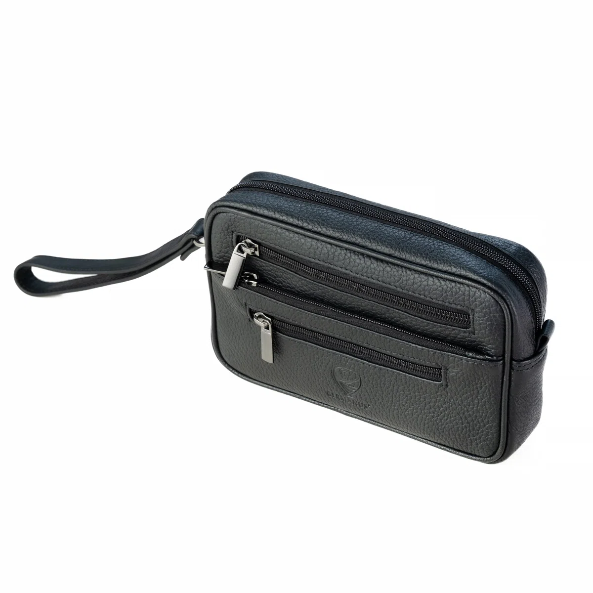 GERMANUS Oliver - Bolso de mano de piel auténtica para hombre y mujer