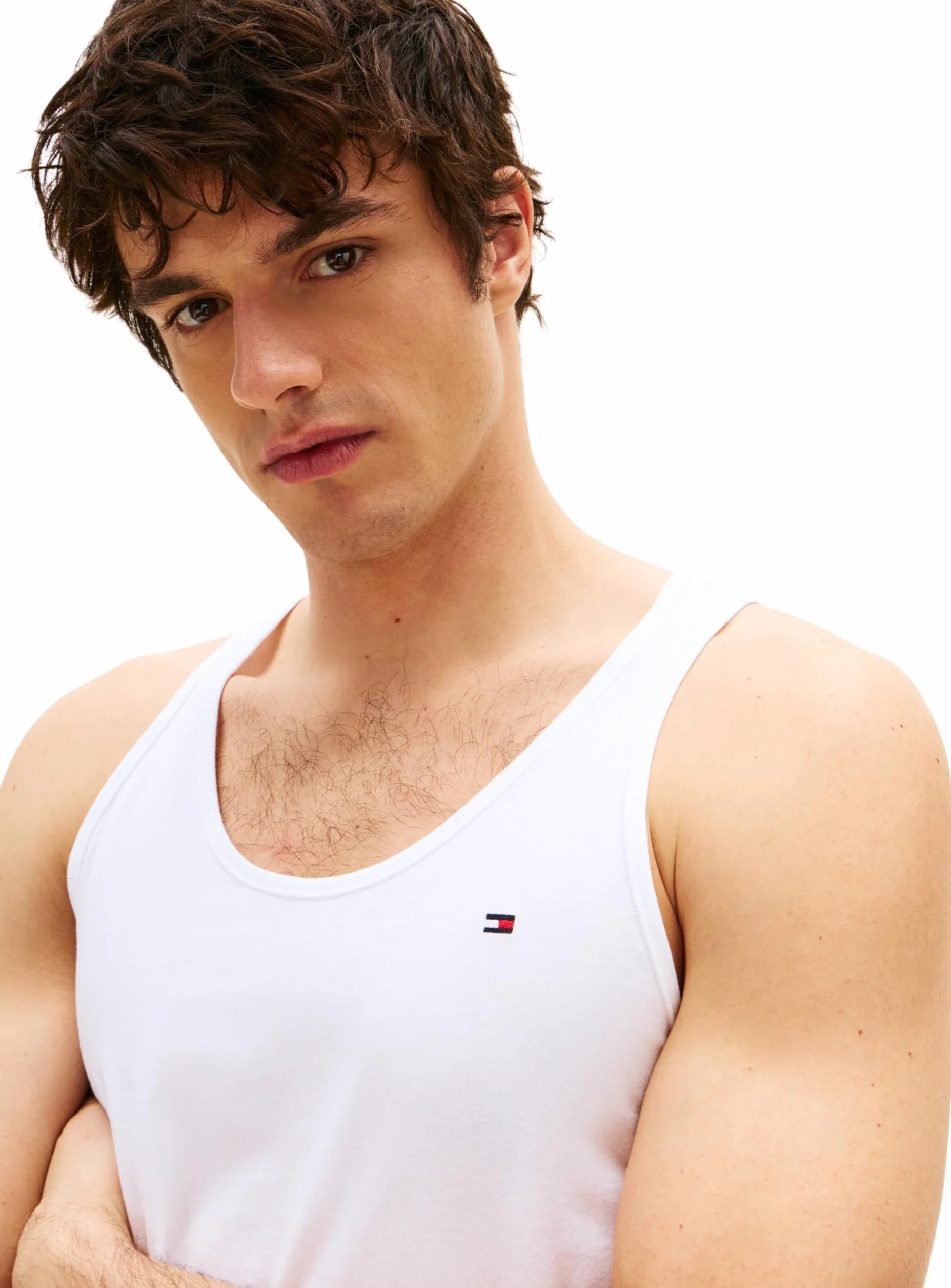 Tommy Hilfiger Camisetas de Tirantes Hombre Pack de 3 Tank Tops con Cuello Redondo