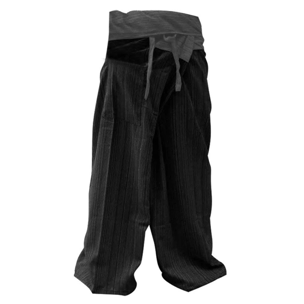 kittiya 2 Tone Thai Fisherman Pants Yoga Trousers Free Size Plus Cotton and