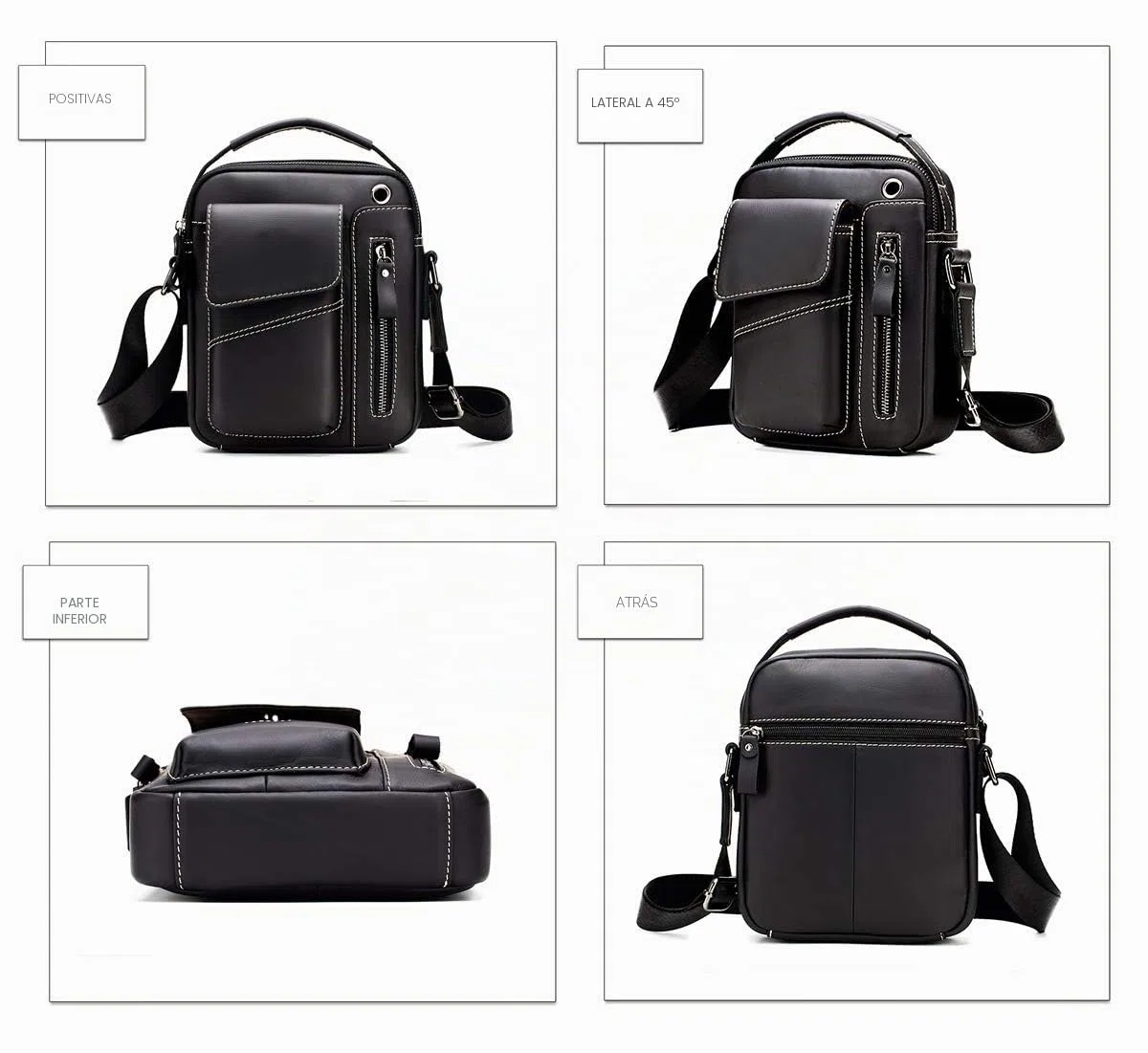 Shoppers Y Bolsos De Hombro Hombre Moda Casual Piel autentica Bolsos bandolera