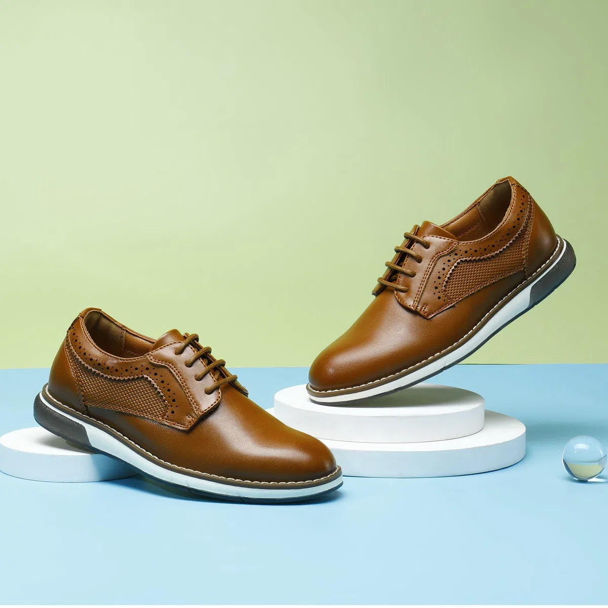 Bruno Marc Zapatos de Cordones Niños Zapatos de Vestir Oxfords Clásico Formales Derby para Chico con Suela AntideslizanteTPR