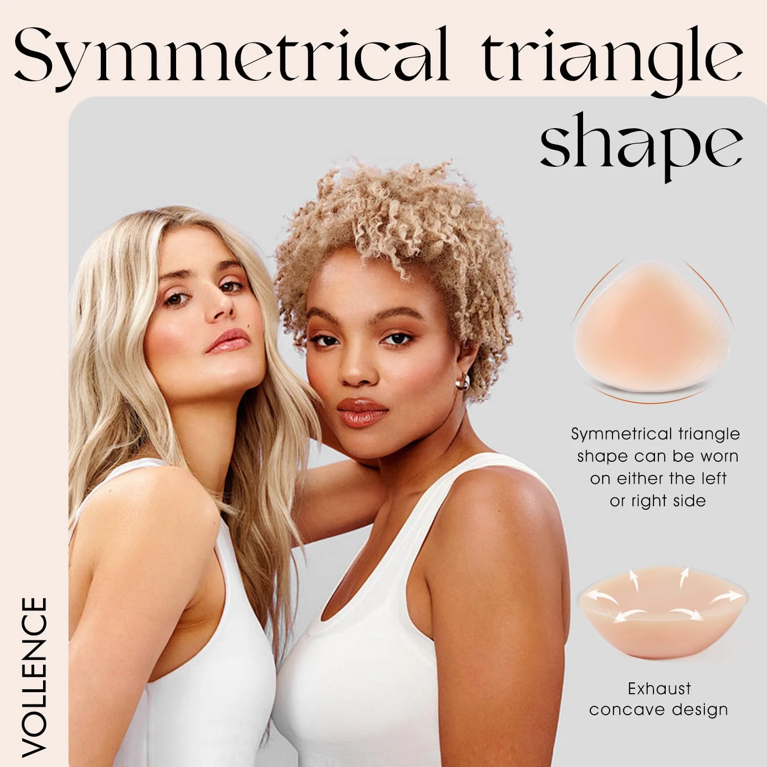 Vollence Silicón triangular formas de senos senos falsos para prótesis de mastectomía transgéneros travestis transformistas disfraces para cosplay