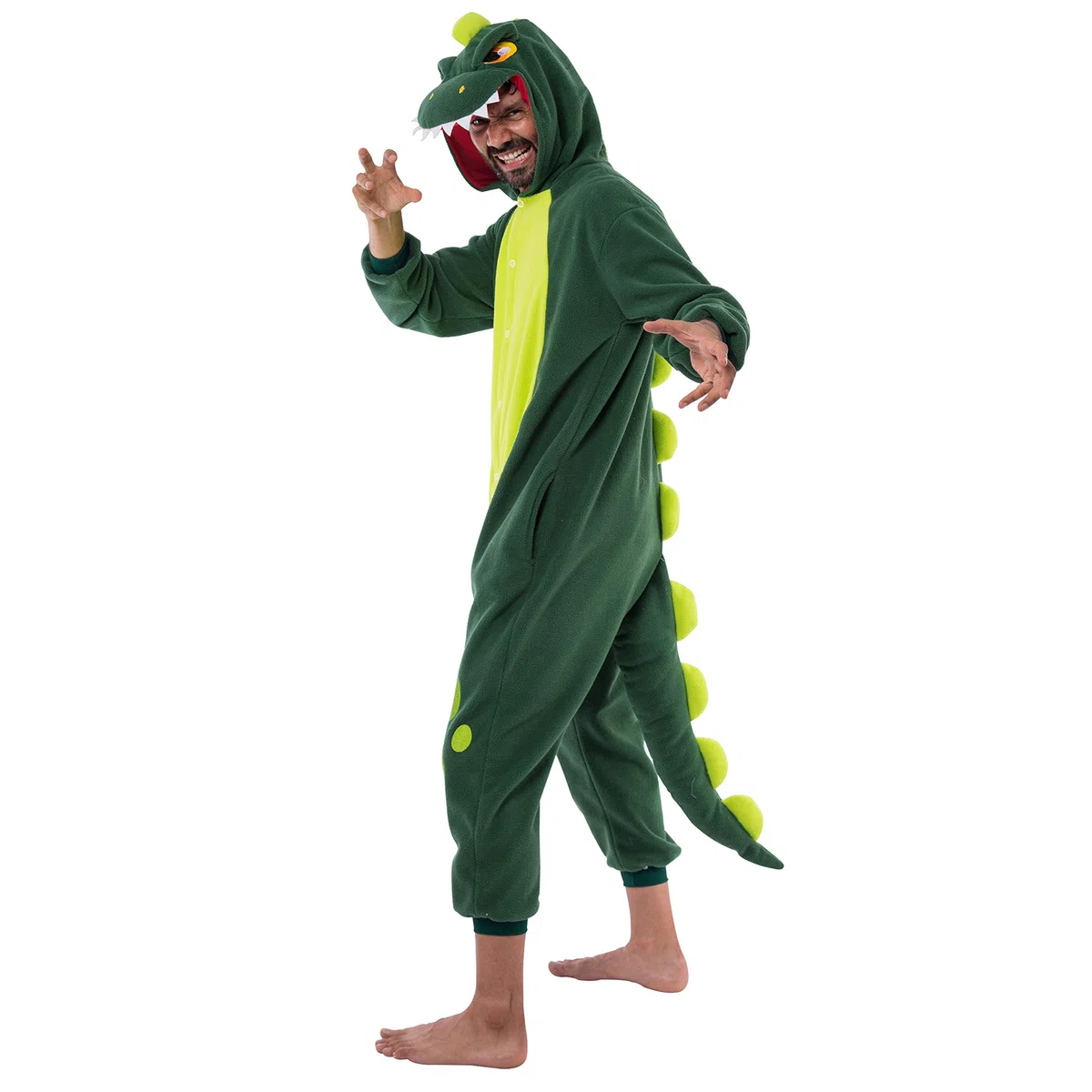 Spooktacular Creations Dinosaurio Pijamas Unisex Felpa Cosplay Halloween Animal Disfraz Onesie Adulto Tamaño