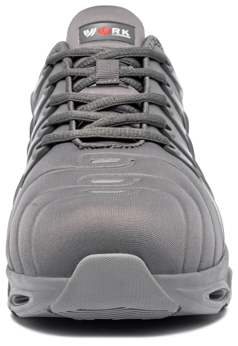 LARNMERN Zapatos de Seguridad Mujer Amortiguación Moda Zapatillas de Seguridad Cómodo Ligeras Respirable Calzado de Seguridad Punta de Acero(Gris Oscuro,39EU)