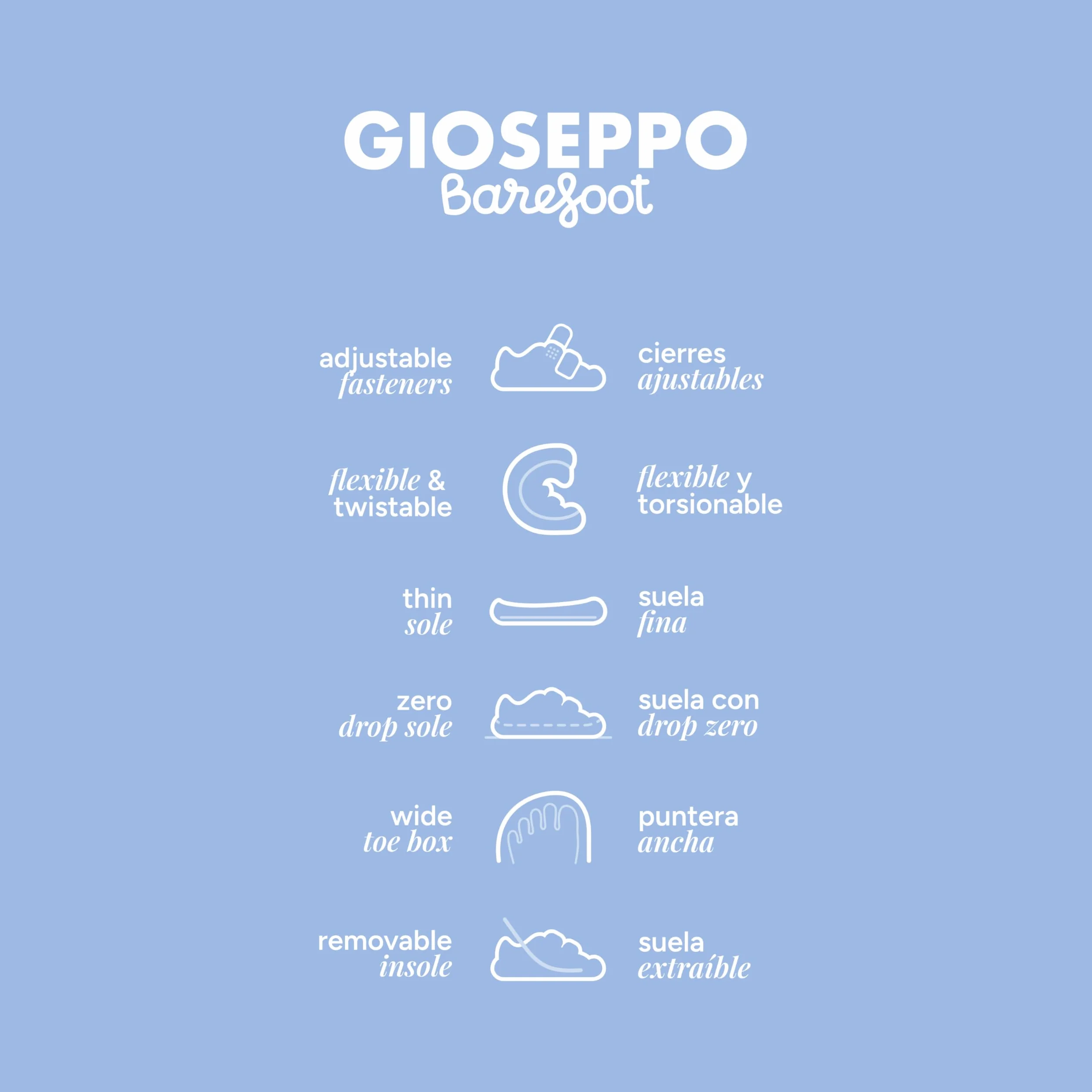 GIOSEPPO Barefoot - Bailarinas Mary-Jane Piel ACUSHNET
