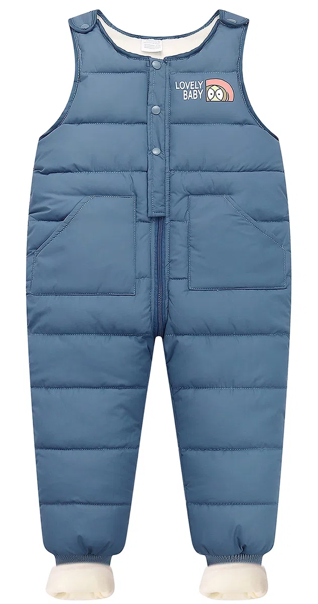SEAUR Pantalones de plumón para bebé, ligeros, gruesos, cálidos, para la nieve, para niños pequeños, a prueba de viento, para exteriores, color azul, 1-2 años, 002 azul., 12-24 Meses