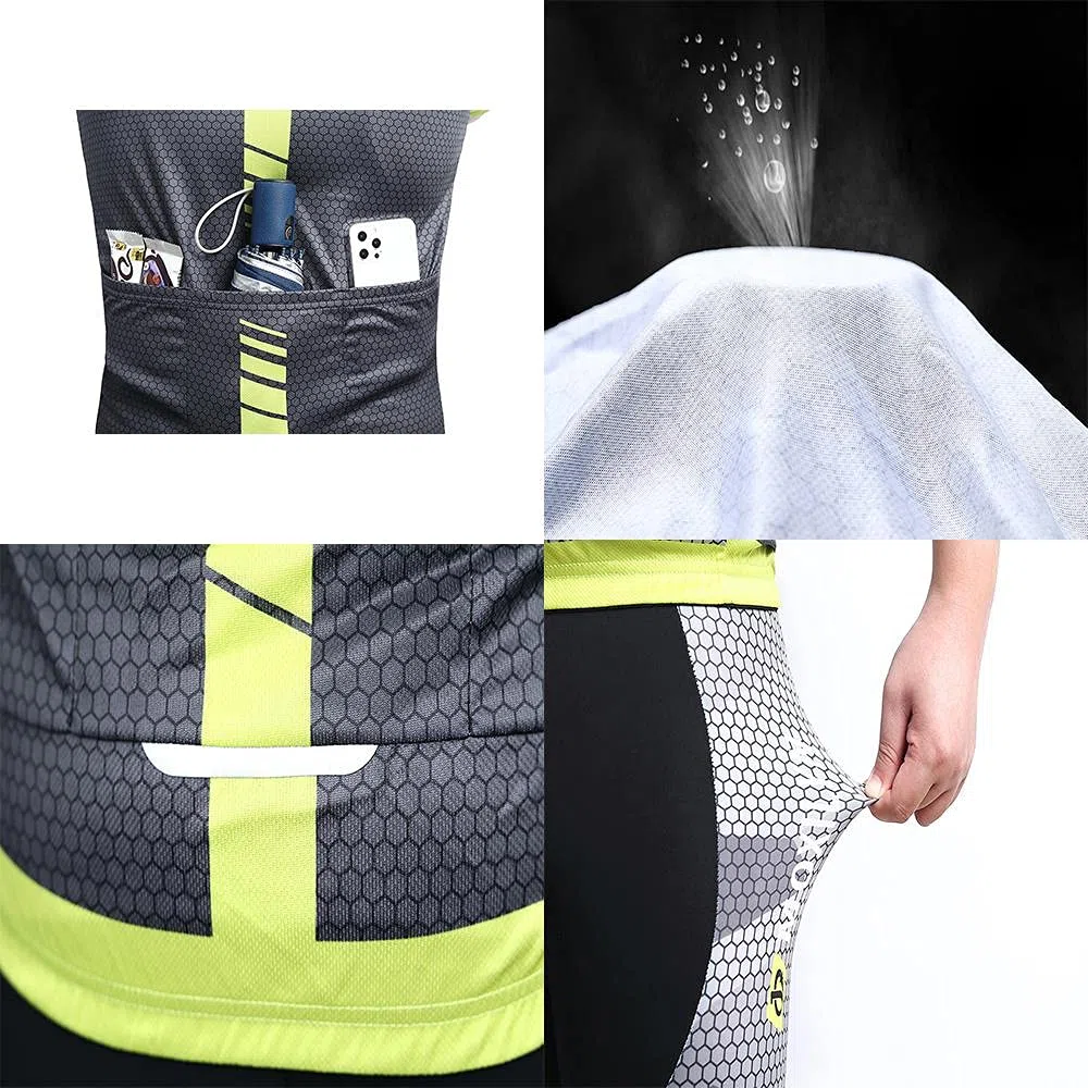Moxilyn Camisetas de Ciclismo para Hombre, Camiseta Corta, Camisetas de Ciclismo Skinsuit,Ropa de Ciclismo,Camisa Mountain Bike/MTB,Transpirable y Absorbente del Sudor,Secado Rápido