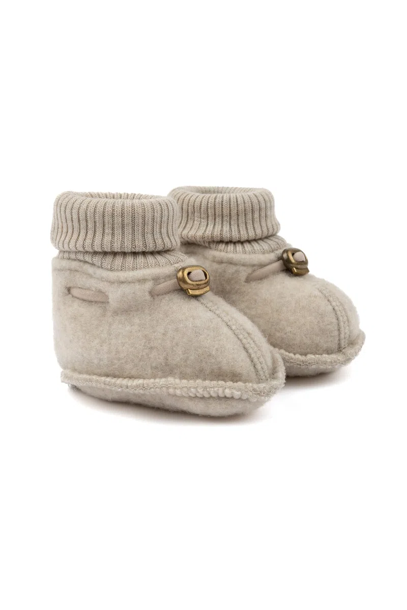 Mikk-line Zapatillas de lana para niños | OEKO-TEX 100 | Zapatillas de bebé de lana para niñas y niños | Calcetines de lana para bebé 95% lana - 100% libres de mulesing | Zapatillas para aprender a