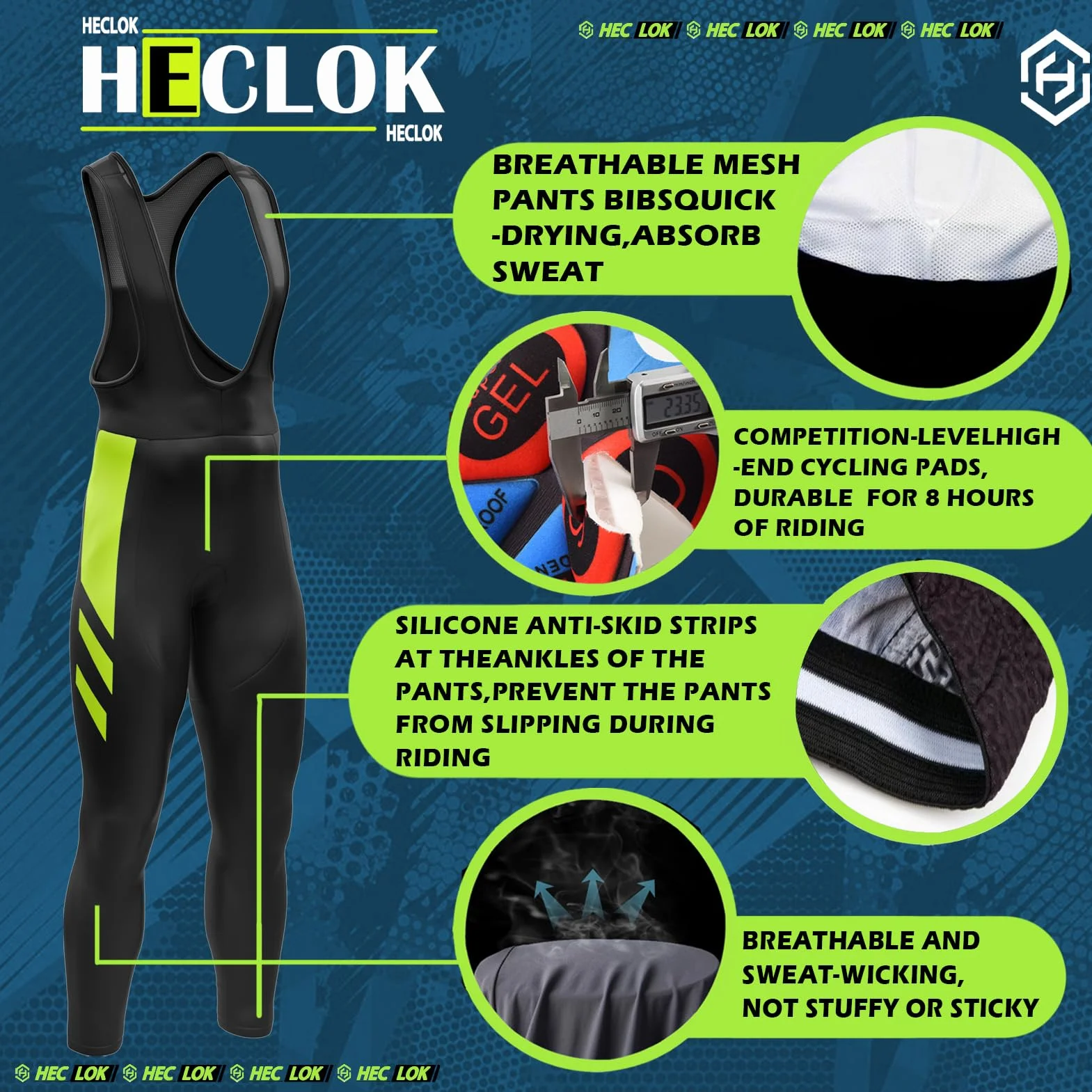 Maillot Ciclismo Hombre Otoño/Primavera,Traje de Ciclismo de Manga Larga,Ropa Bicicleta Conjunto MTB Maillot Bici Manga Larga y Culotte Ciclista con Badana Gel