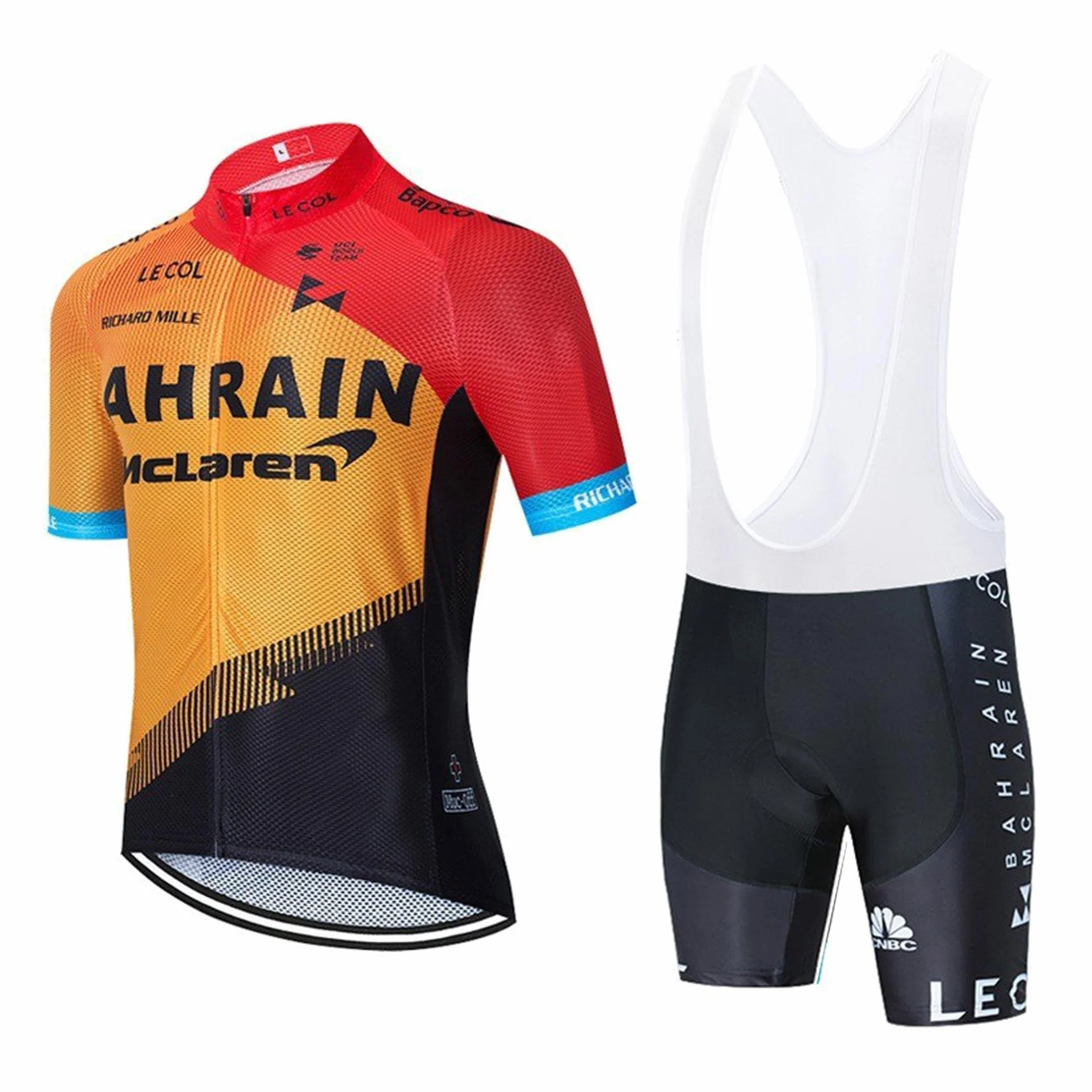 Ropa de ciclismo para hombre, juego profesional de ropa completa de ciclismo para hombre de verano para bicicleta de montaña con pantalones cortos acolchados en 9D Gel PAD transpirable y