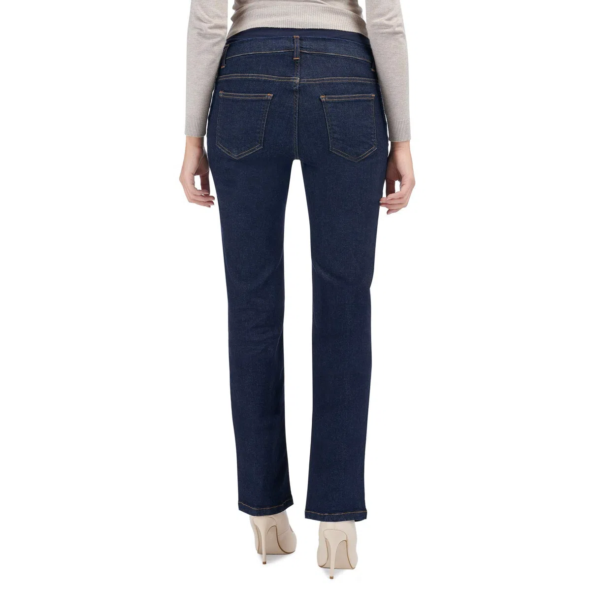 Passy - Vaqueros de Maternidad de Pierna Recta, Pantalones de Embarazo Rectos de Estilo Vintage - Made in Italy