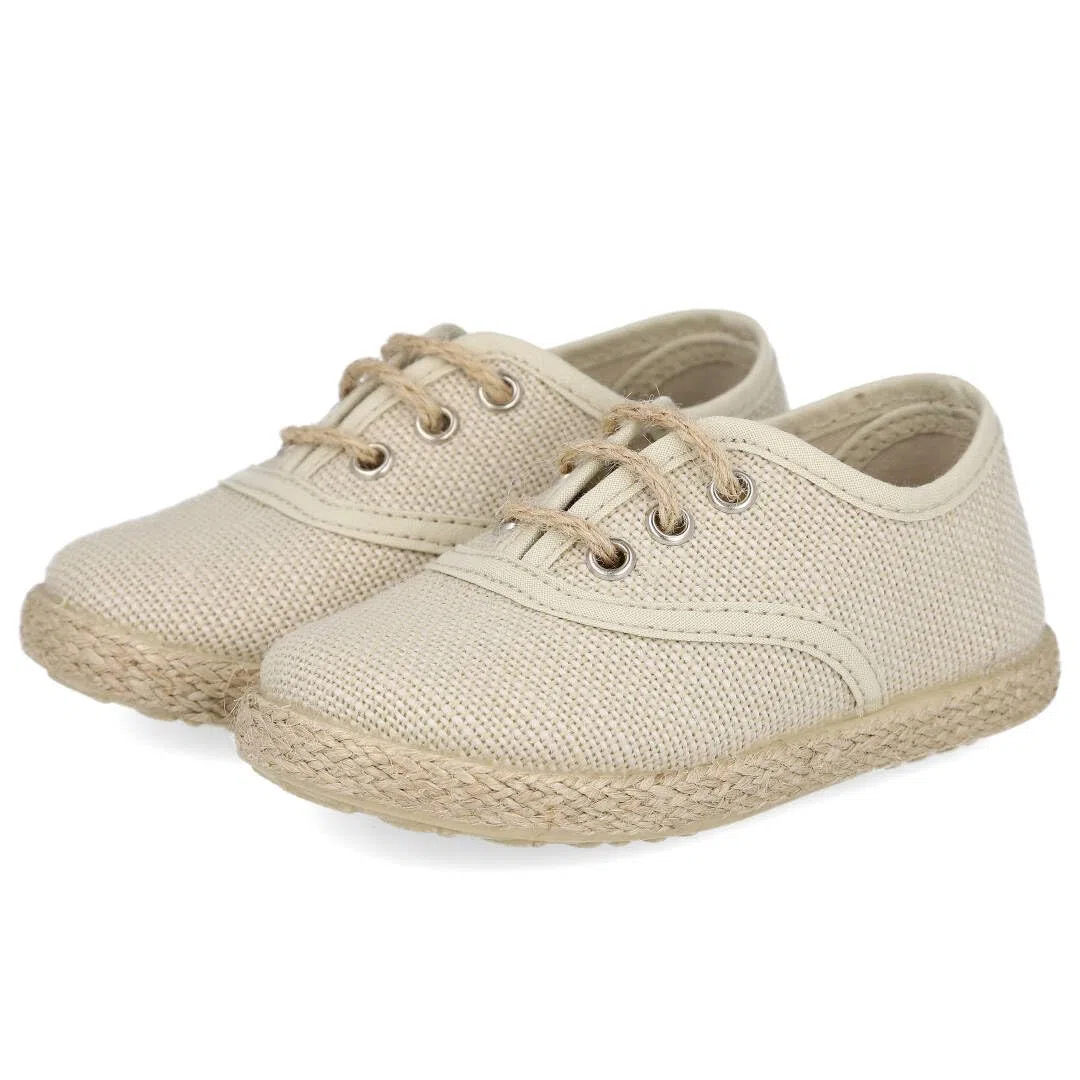 BATILAS 47631 Alpargatas de Esparto para niño - Lona para: NIÑO Color: Taupe Talla: 30