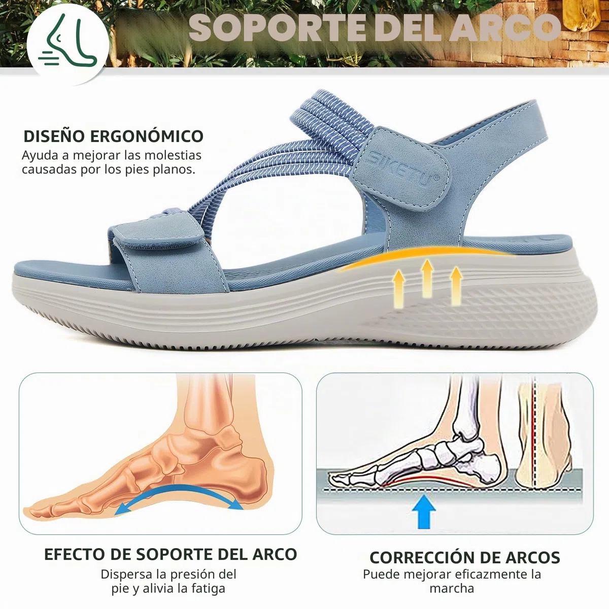 Sandalias Ortopedicas Mujer Verano Moda Comodas Sandalias 36-42EU