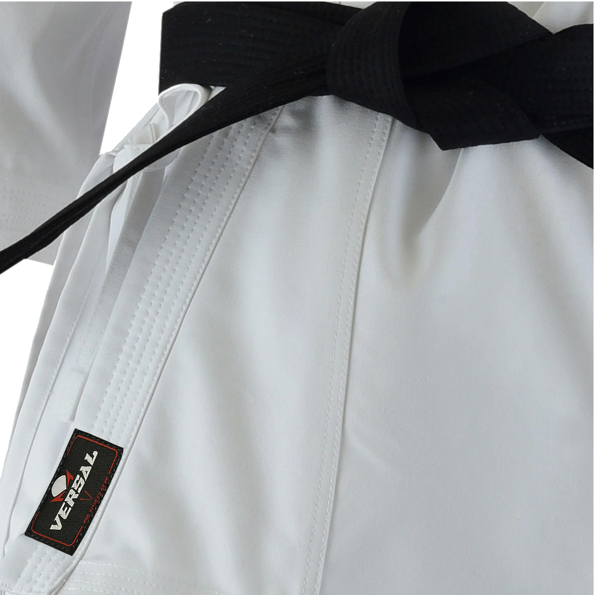 VERSAL Karate Gi - Uniforme de karate para niños y adultos, traje de karate blanco para estudiantes, 8 onzas, ligero, polialgodón, artes marciales, entrenamiento, taekwondo, uniforme con cinturón