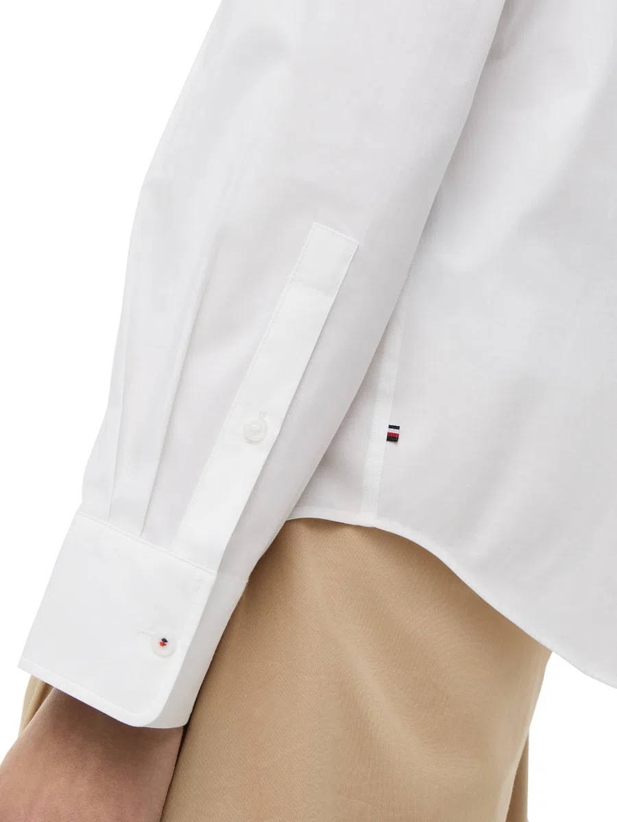 Tommy Hilfiger Camisa Mujer Poplin Regular con Cuello francés