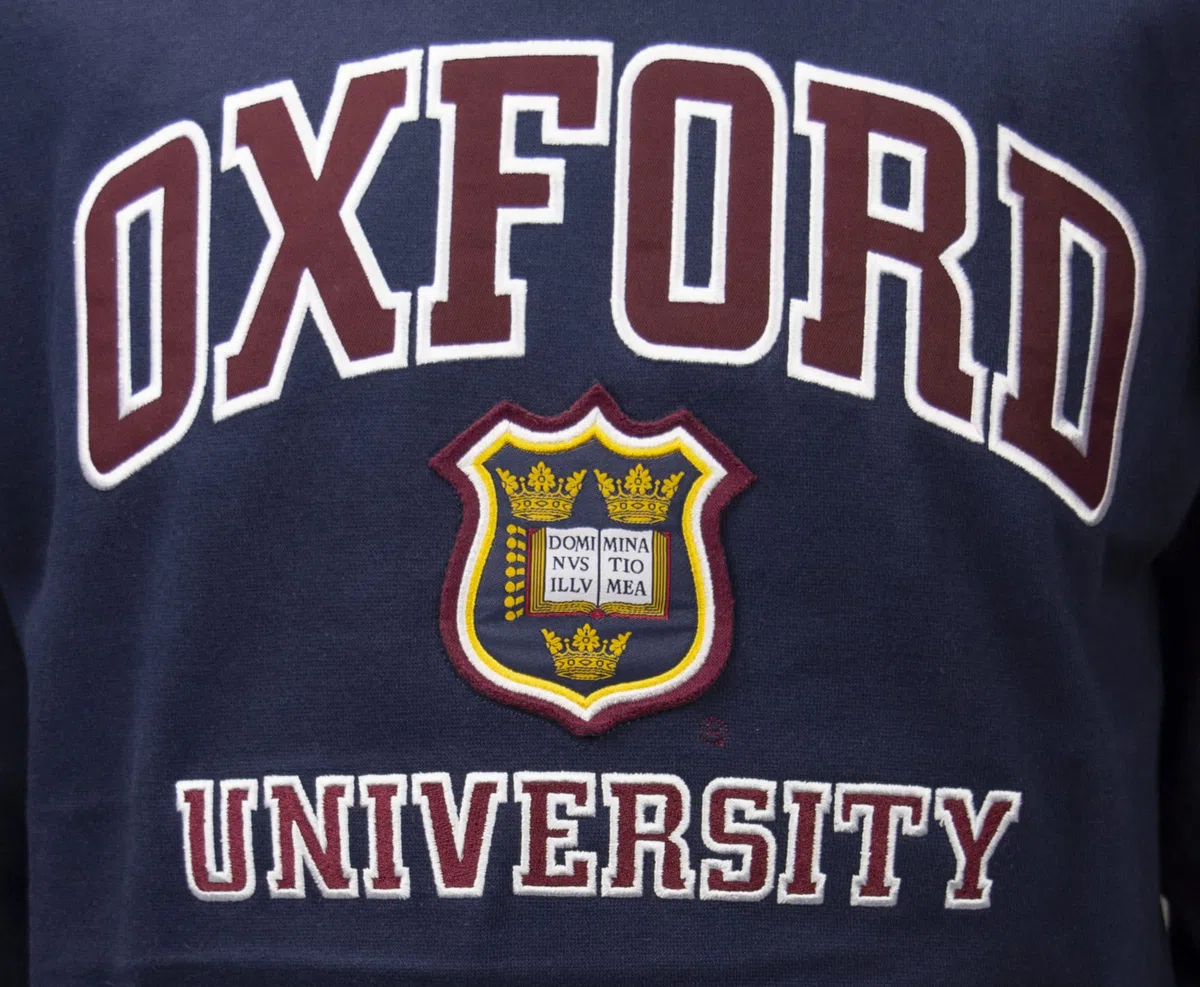 Oxford University OU129 Sudadera con capucha unisex con licencia azul marino