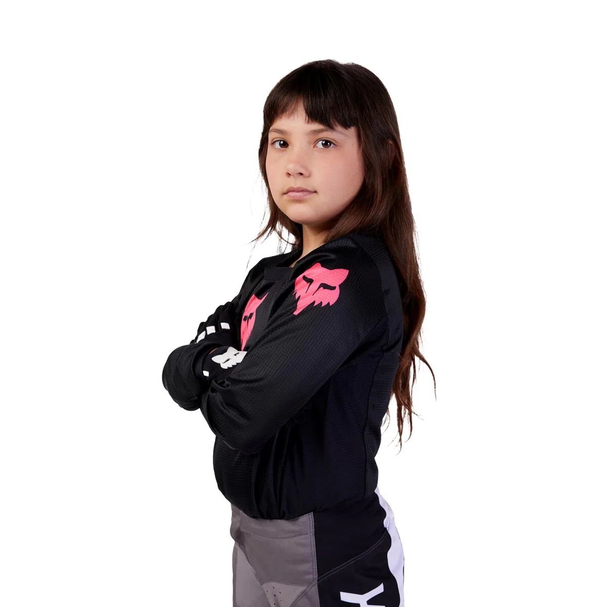 Fox Racing Yth Girls Blackout Jersey, Cortavientos Niñas, Negro, YS