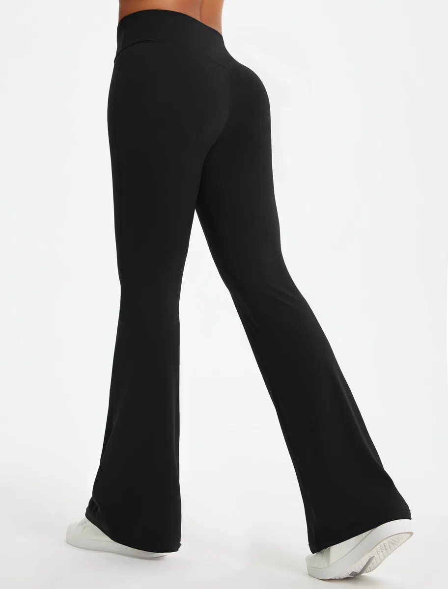 Libin Pantalones Mujer Yoga Cintura Alta Sin Costuras,Leggings Acampanados Deportivos Elásticos para Pilates Fitness,Ropa Deportiva Mujer Verano Casual Normal/Largo