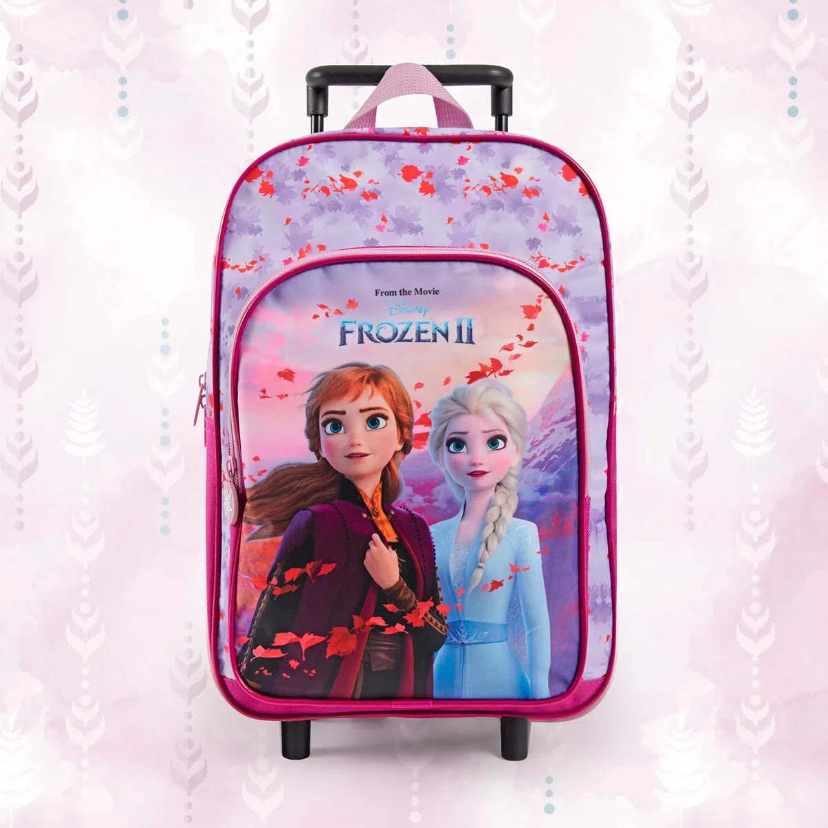 PERLETTI Disney Frozen 2 Mochila con Ruedas extraíbles para niñas - Princesas Elsa Anna Infantil guardería - Pequeño morral La Reina de Las Nieves 2 Viajes Ocio - 36x25x12 cm