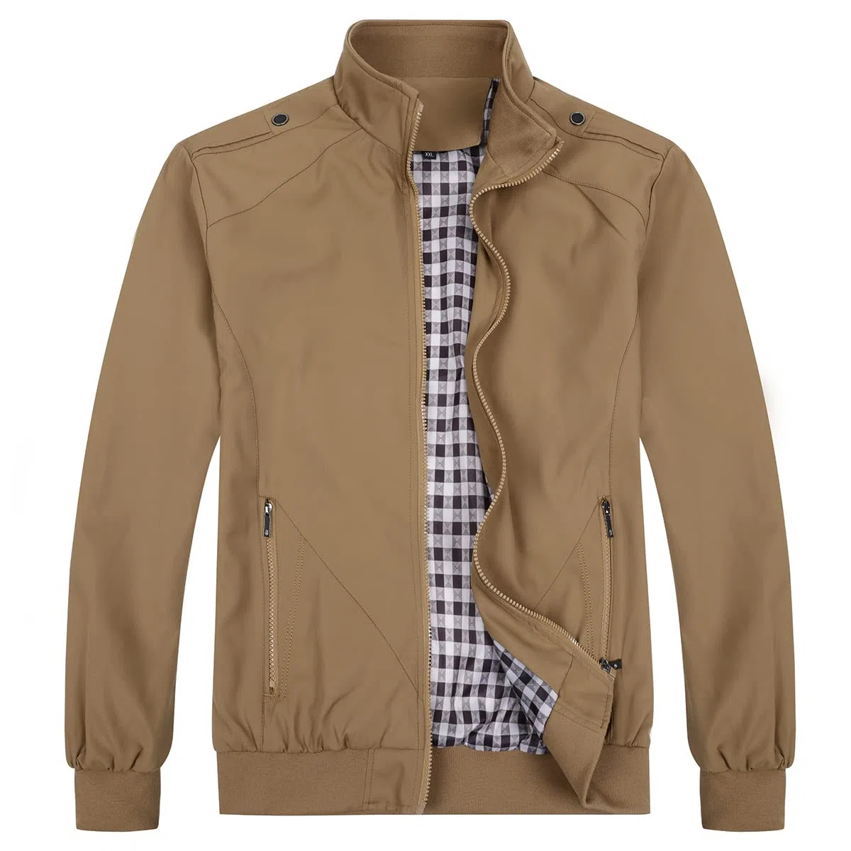 Allthemen Chaqueta de hombre con cuello alto chaqueta de entretiempo chaqueta deportiva de ocio de otoño chaqueta bomber