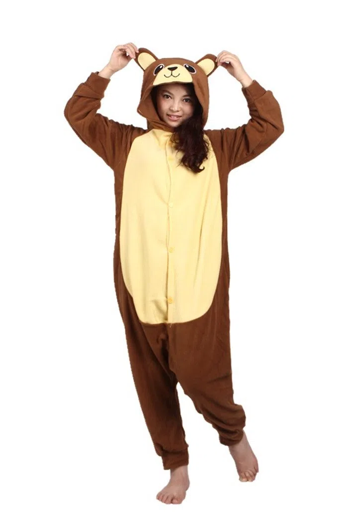 wotogold Pijama de Oso Animal Trajes de Cosplay Adultos Unisex