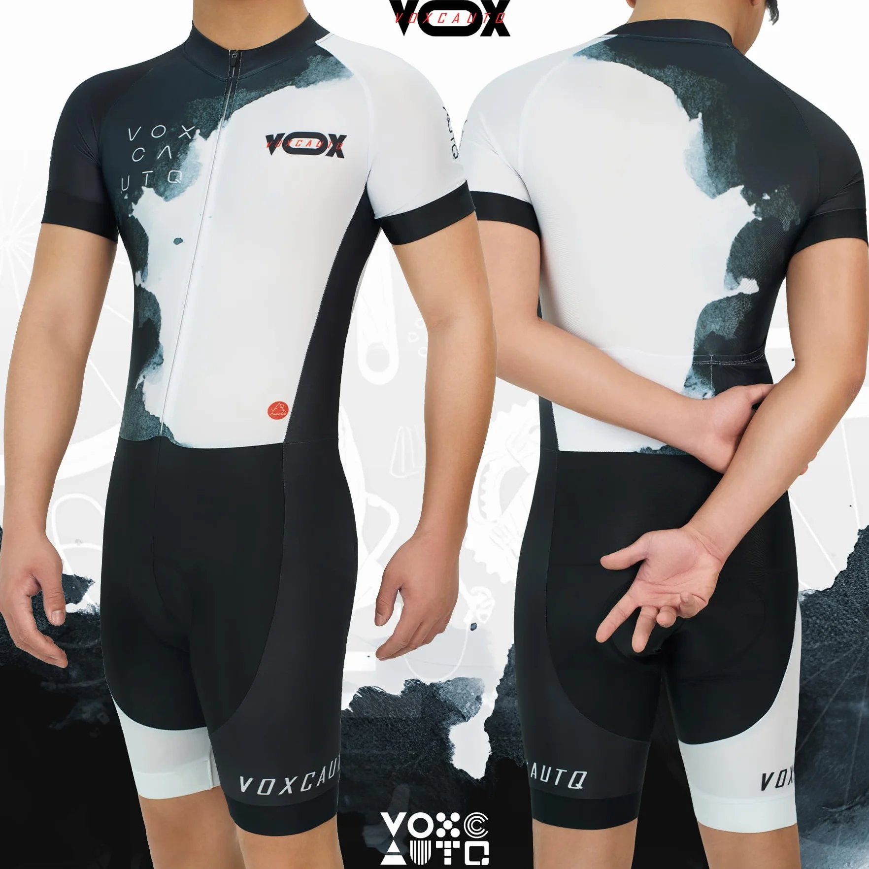 Conjunto de Traje de triatlón de Manga Corta para Hombre,Cycling Skinsuit Triatlón for Hombres,Pro Manga Corta Traje de Ciclismo,MTB Mono para Correr,Andar en Bicicleta,Nadar
