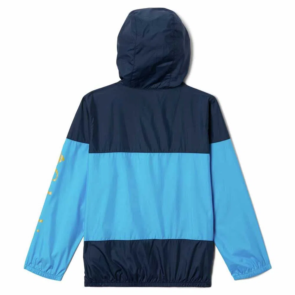Columbia Chaqueta cortavientos para chicos Flash Challenger, Brújula azul/Collegiate Navy, XL