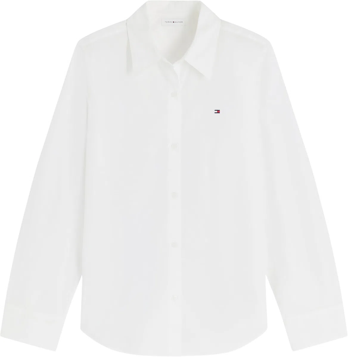 Tommy Hilfiger Camisa Mujer Poplin Regular con Cuello francés