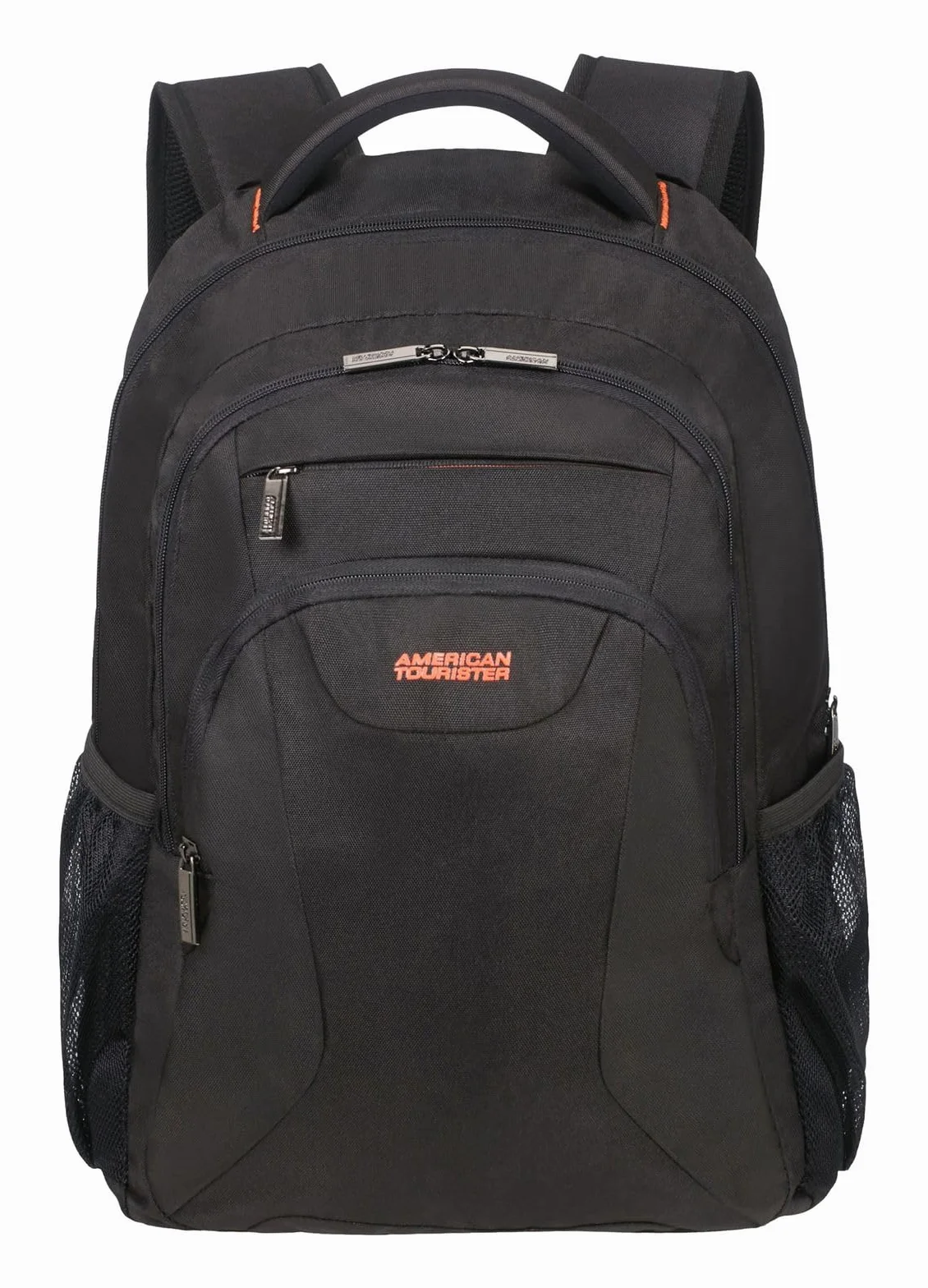 American Tourister AT Work - Mochila para portátil 17.3 pulgadas, 52 cm, 34 L, Negro/Naranja (Black/Orange)