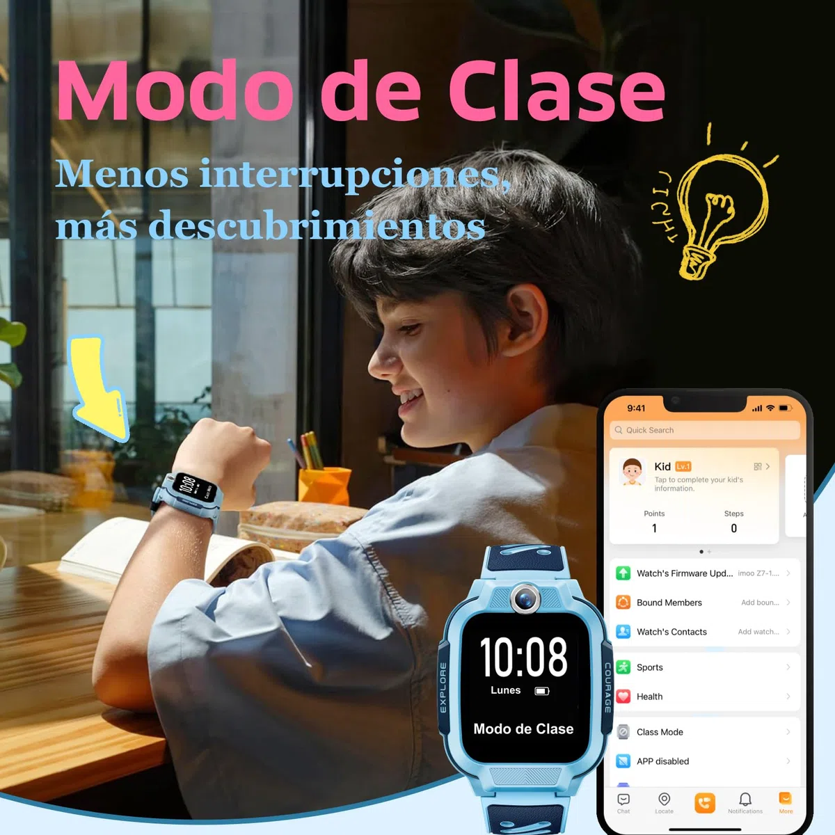 imoo Z3 Reloj Inteligente Niño, smartwatch niños con GPS y Llamadas, Videollamada 4G y Teléfono Reloj niños con GPS y Llamadas, Ultra-Precise Location Tracking (Azul)