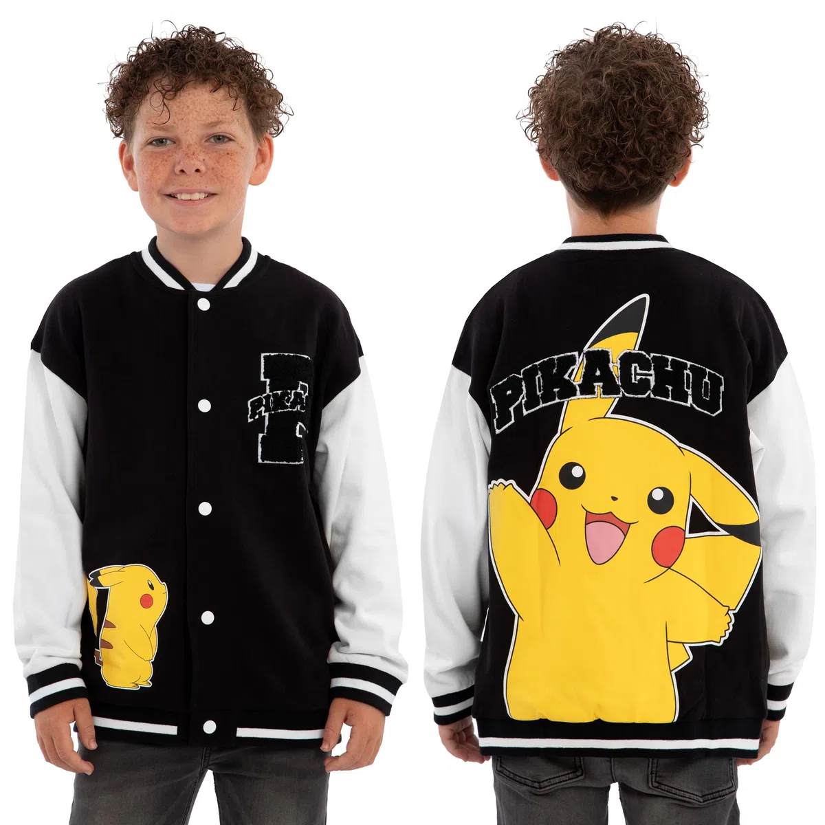 Pokemon Chaqueta Para Niño, Chaqueta Universitaria Pikachu, Chaquetas Bomber Para Niño Pikachu