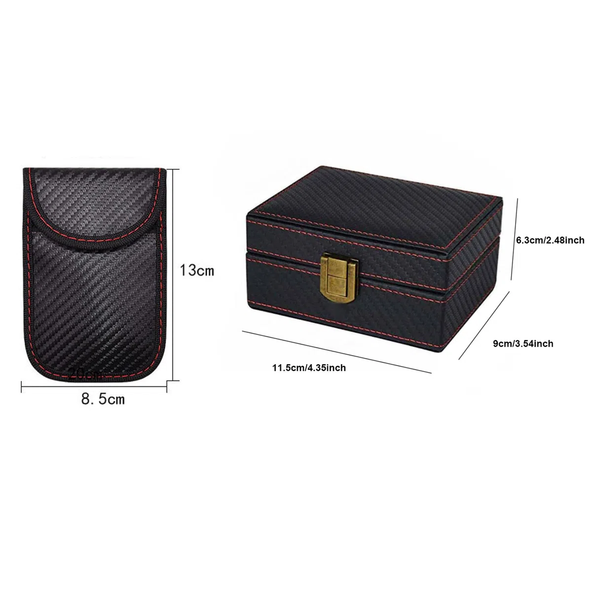 Faraday Caja para llaves de coche,caja de bloqueo de señales de llave de coche y bolsa para llaves sin llave,tarjetas de teléfonos móviles,bloqueador RFID,protector de señal de caja de almacenamiento