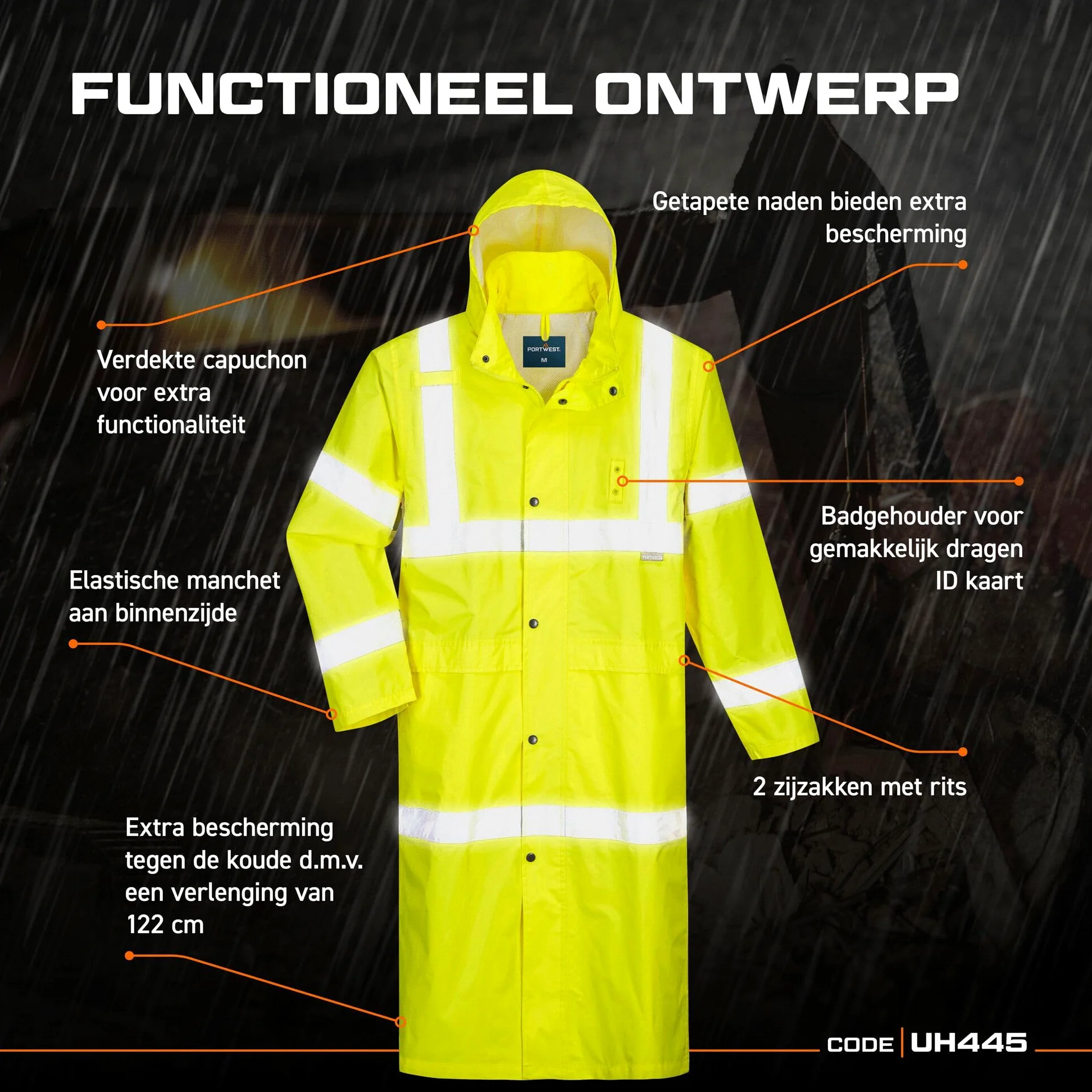 Portwest H445 Abrigo de trabajo Unisex adulto (Pack de 1)