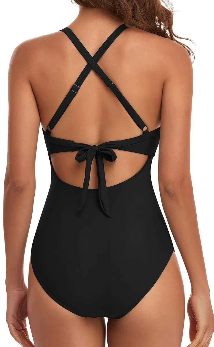 Eomenie Traje de baño de Dos Piezas, Opaco para Mujer
