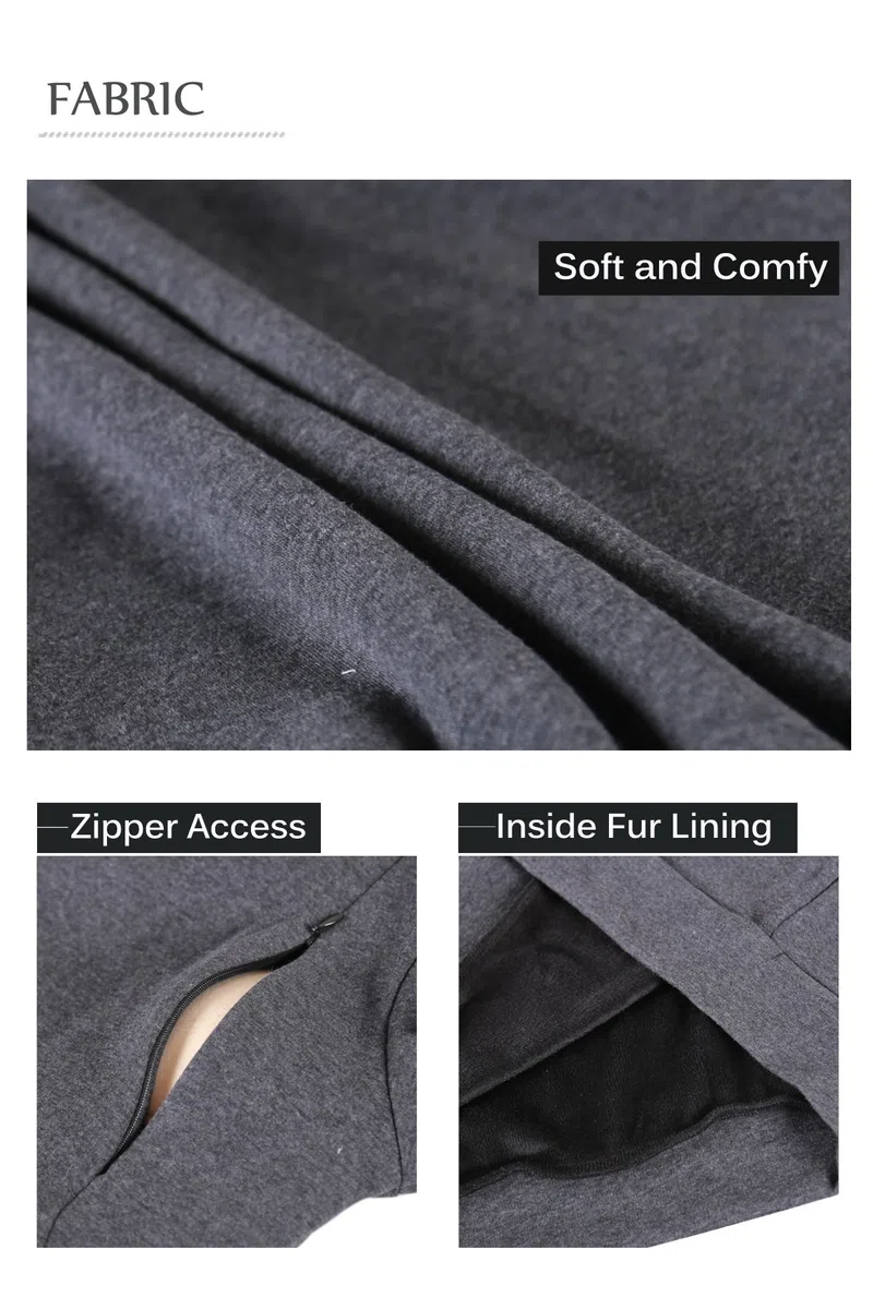 Smallshow Top Lactancia de Vellón Sudadera de Maternidad para Amamantar,Deep Grey 2XL
