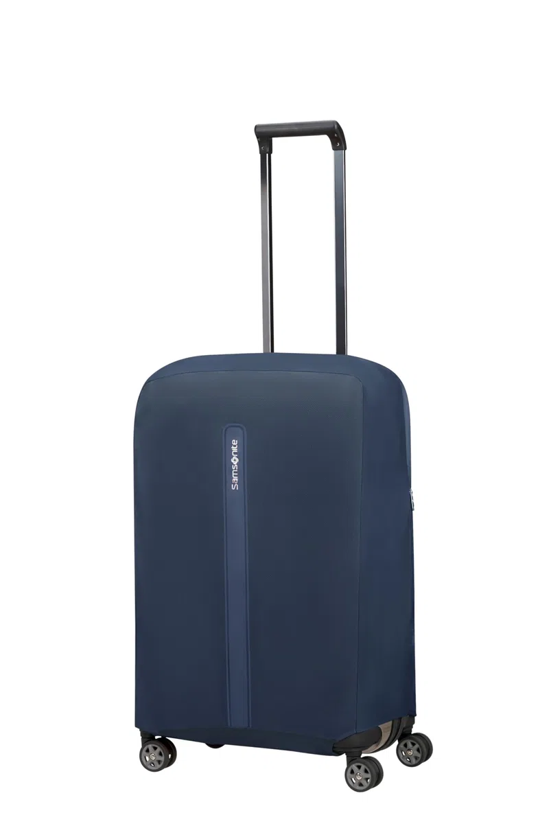 Samsonite TA Revolution - Funda Protectora Plegable para Maleta Talla M, Funda Apta para 66–69 cm, Protección de Maleta, con Detalle Reflectante, Azul (Midnight Blue)