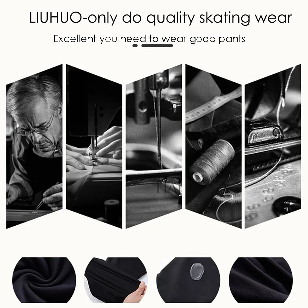 LIUHUO Pantalones de patinaje sobre hielo para niñas y mujeres, pantalones de patinaje artístico, forro polar, transpirables, leggings de patinaje para niños
